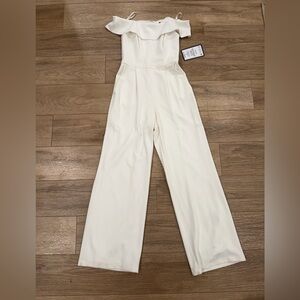 Xscape Ivory Sleeveless Jumpsuit